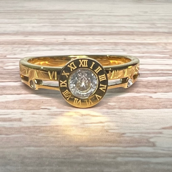 Roman Numeral and CZ Ring - Picture 4 of 8